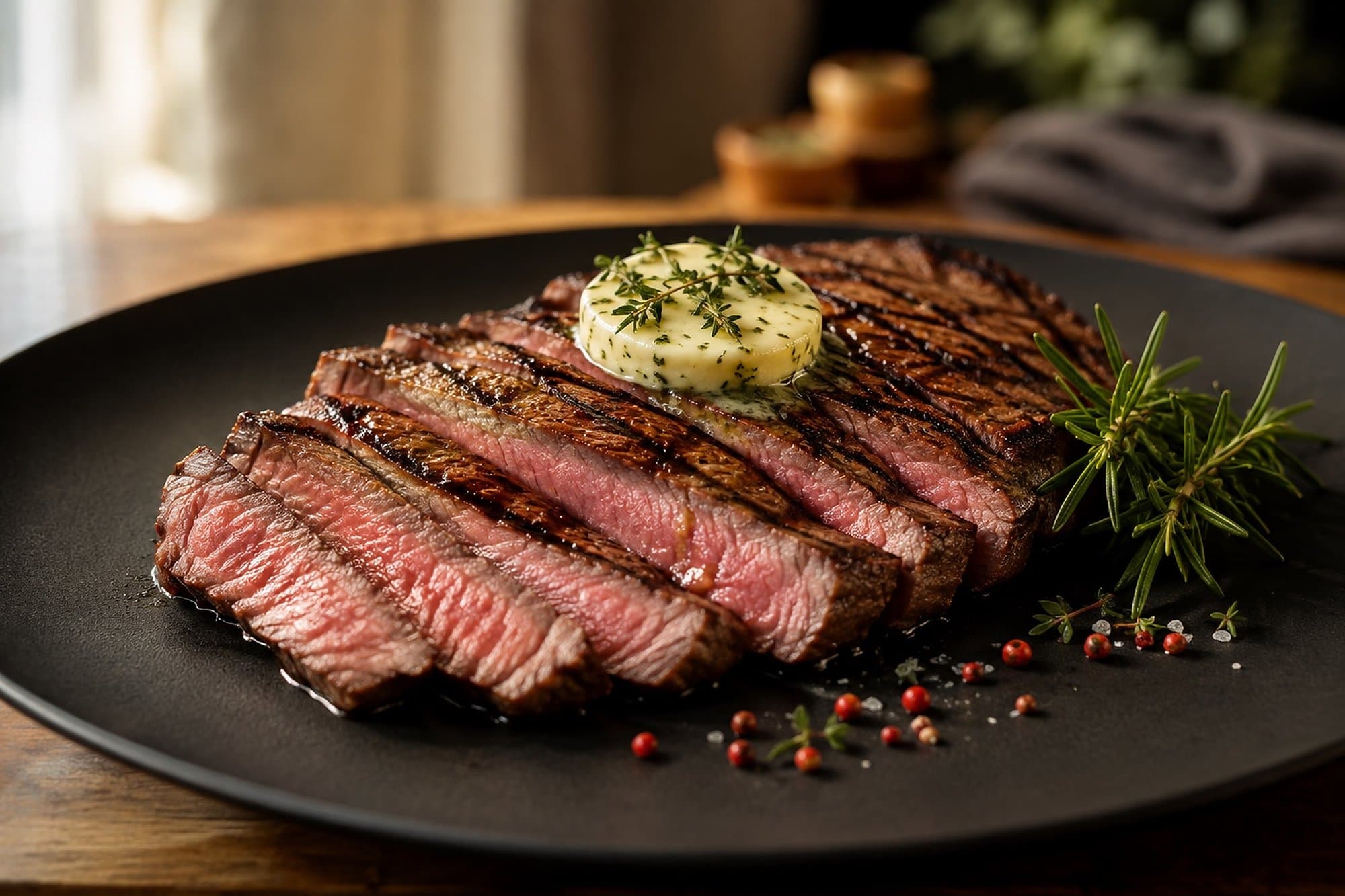 Angeschnittenes Steak im Steakhouse Piccolo Leipzig